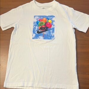 Nike Kids White T-Shirt with Balloon Graphic